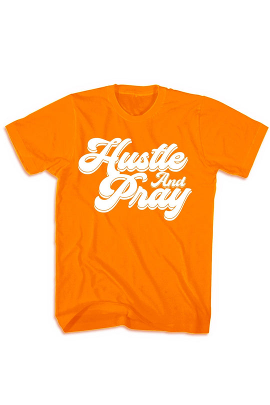 Hustle And Pray Tee (White Logo) - Zamage