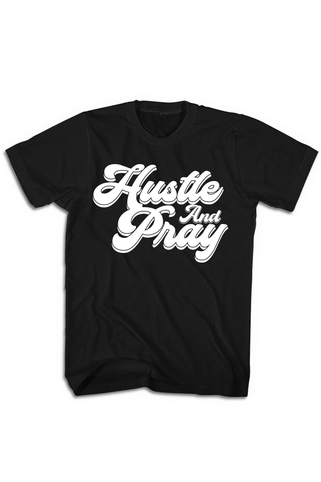 Hustle And Pray Tee (White Logo) - Zamage
