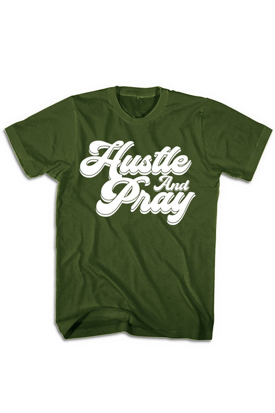 Hustle And Pray Tee (White Logo) - Zamage