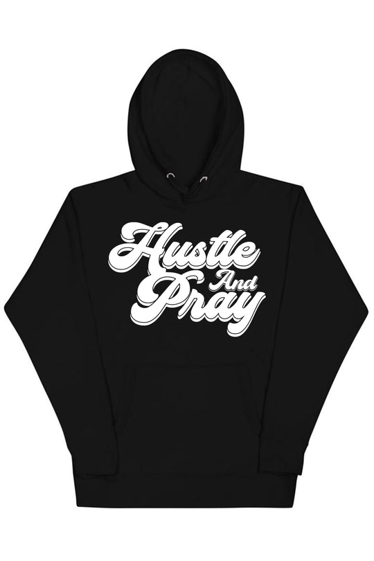 Hustle And Pray Hoodie (White Logo) - Zamage