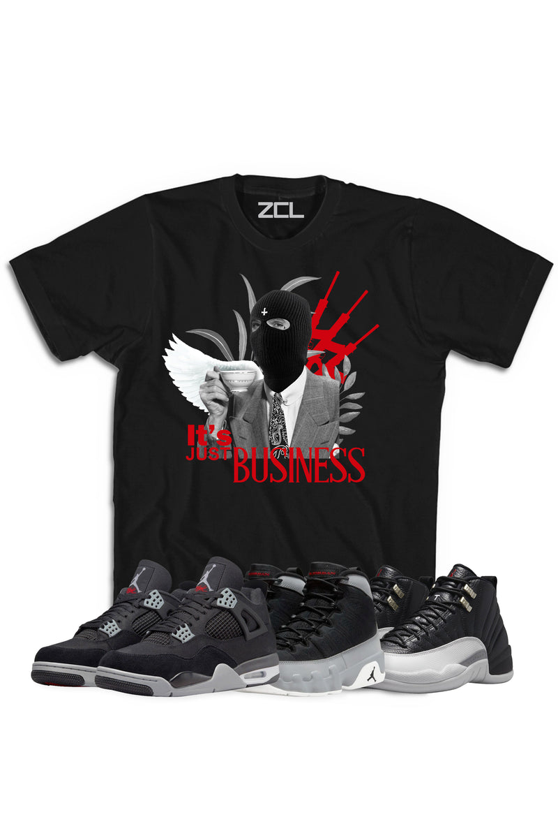Air Jordan "It's Just Business" Tee Black Canvas - Zamage