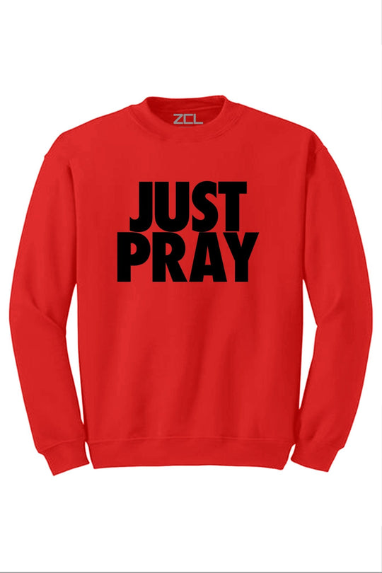 Just Pray Crewneck Sweatshirt (Black Logo) - Zamage