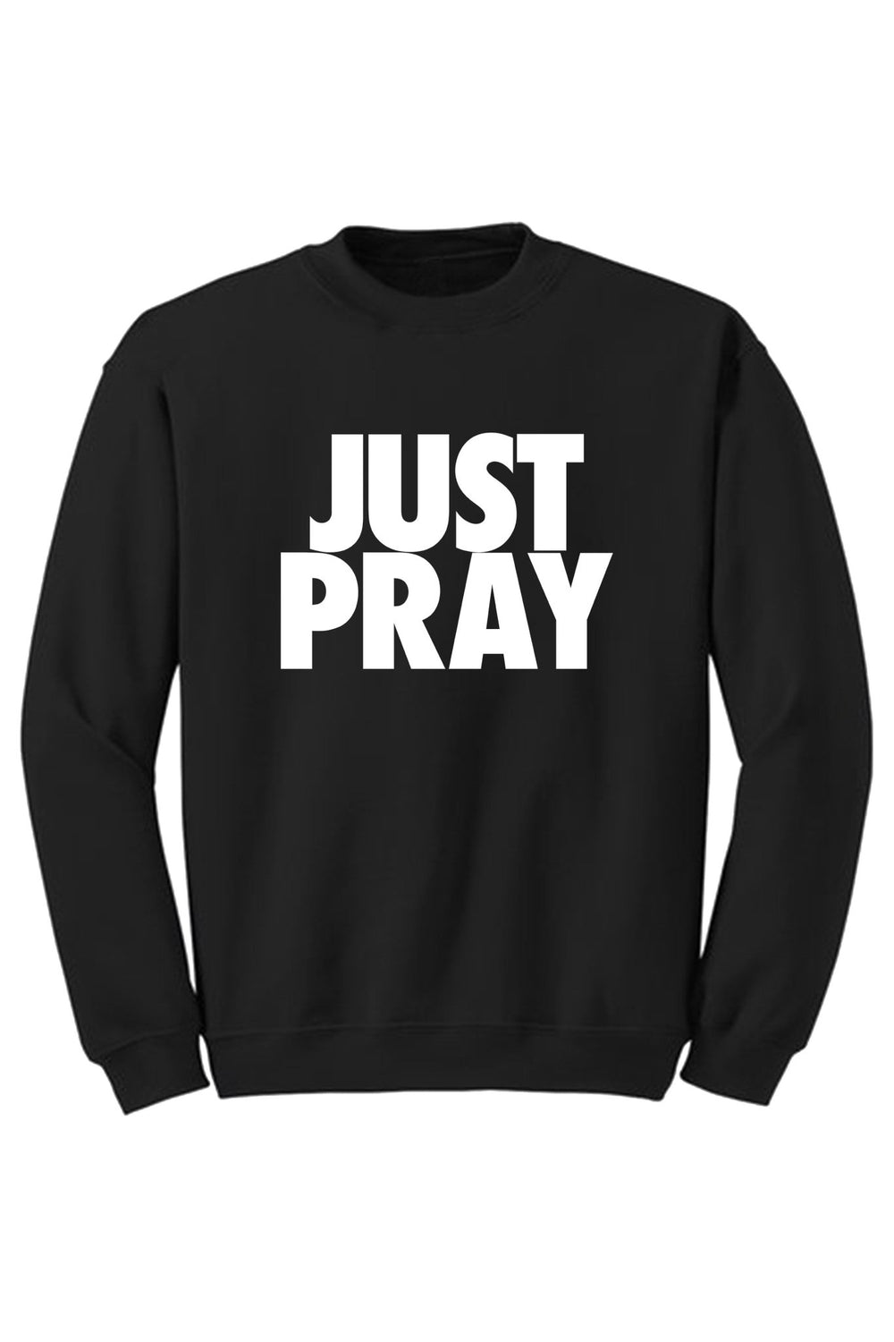 Just Pray Crewneck Sweatshirt (White Logo) - Zamage