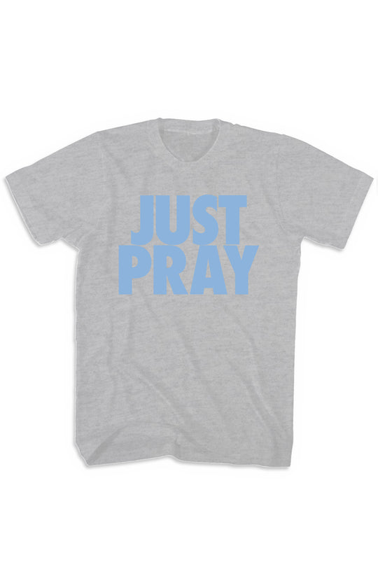 Just Pray Tee (Powder Blue Logo) - Zamage