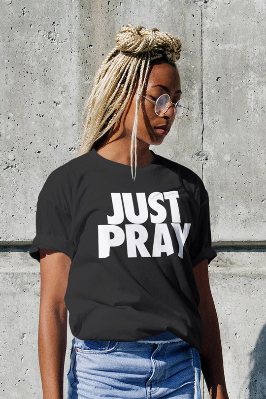 Just Pray Tee (White Logo) - Zamage