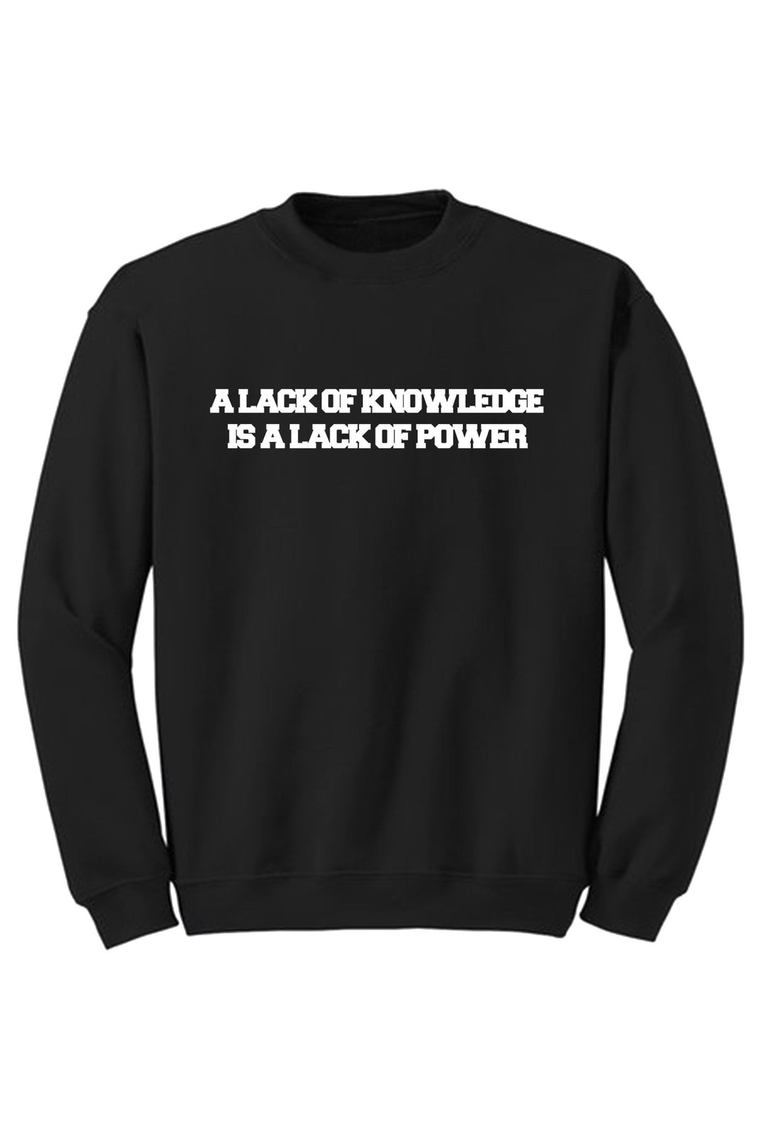 Knowledge & Power Crewneck Sweatshirt (White Logo) - Zamage