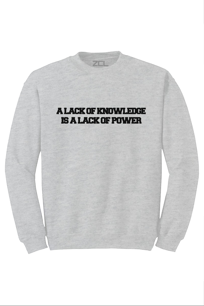 Knowledge & Power Crewneck Sweatshirt (Black Logo) - Zamage