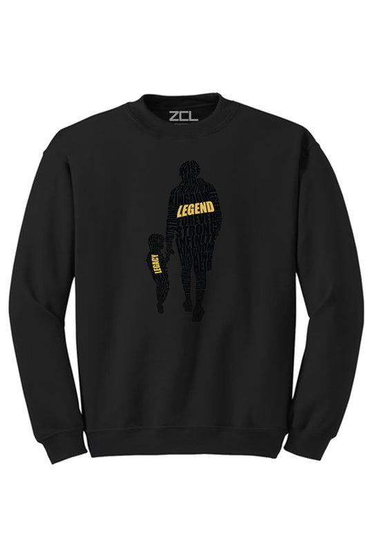 The Legacy & The Legend Crewneck Sweatshirt (Black Logo) - Zamage