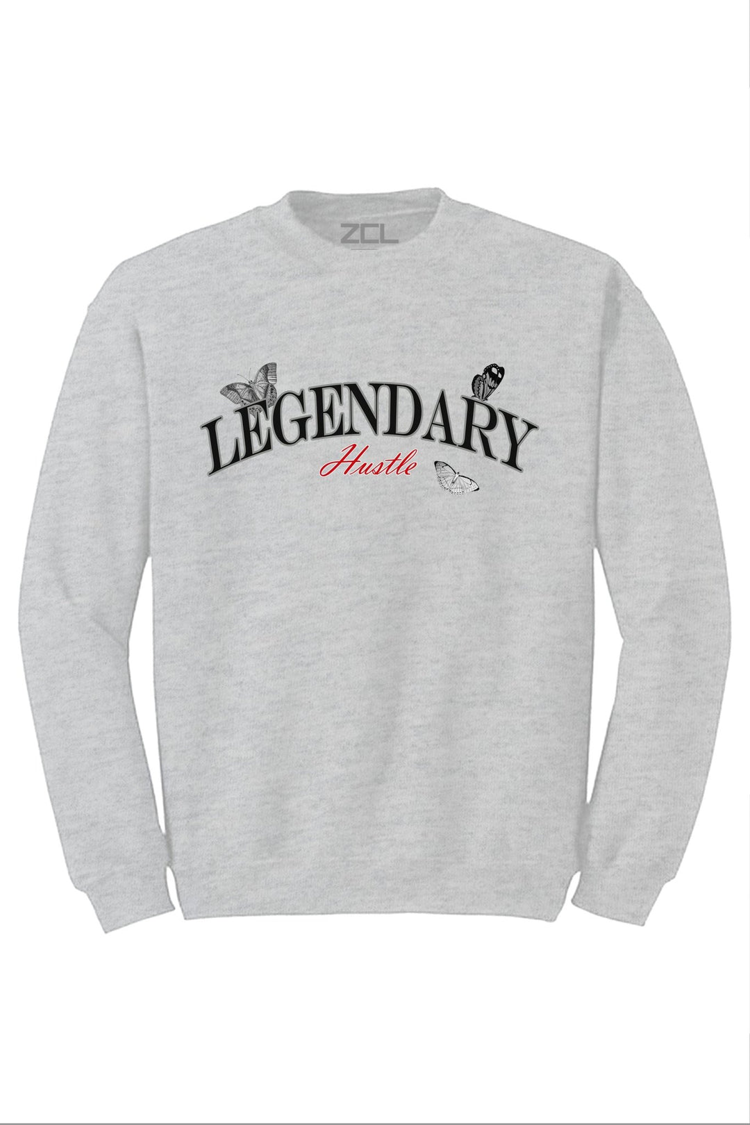 Legendary Crewneck Sweatshirt (Playoffs - Particle Grey Logo) - Zamage