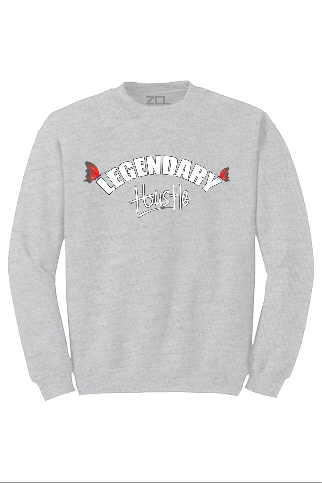 Legendary Hustle Crewneck Sweatshirt (White Logo) - Zamage
