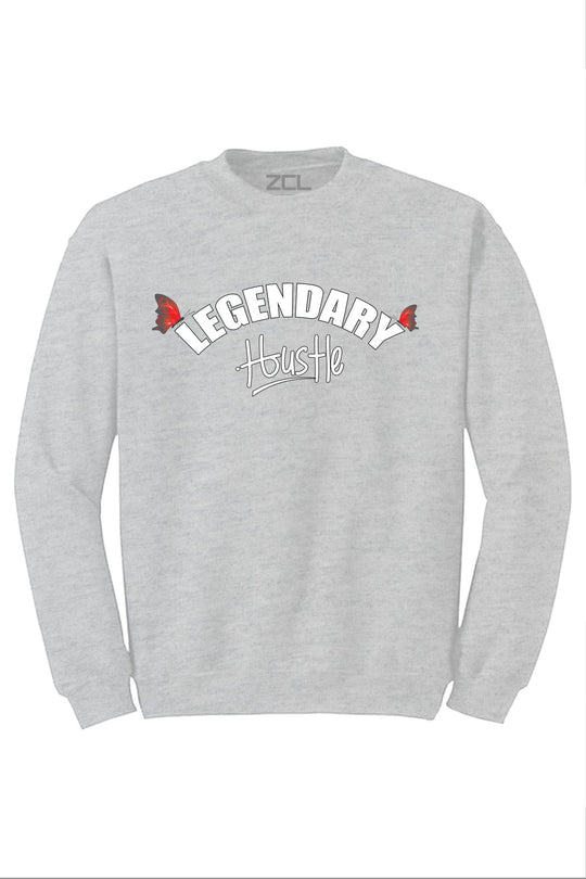 Legendary Hustle Crewneck Sweatshirt (White Logo) - Zamage