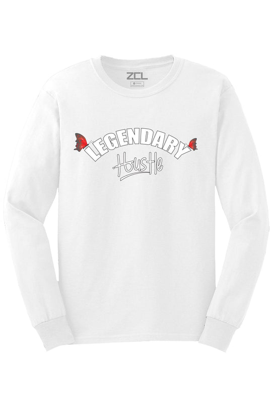 Legendary Hustle Long Sleeve Tee (White Logo) - Zamage