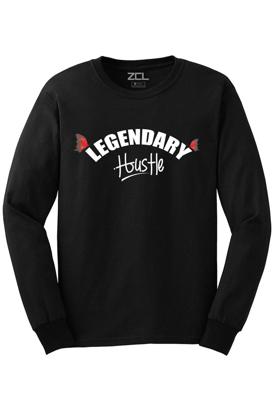 Legendary Hustle Long Sleeve Tee (White Logo) - Zamage