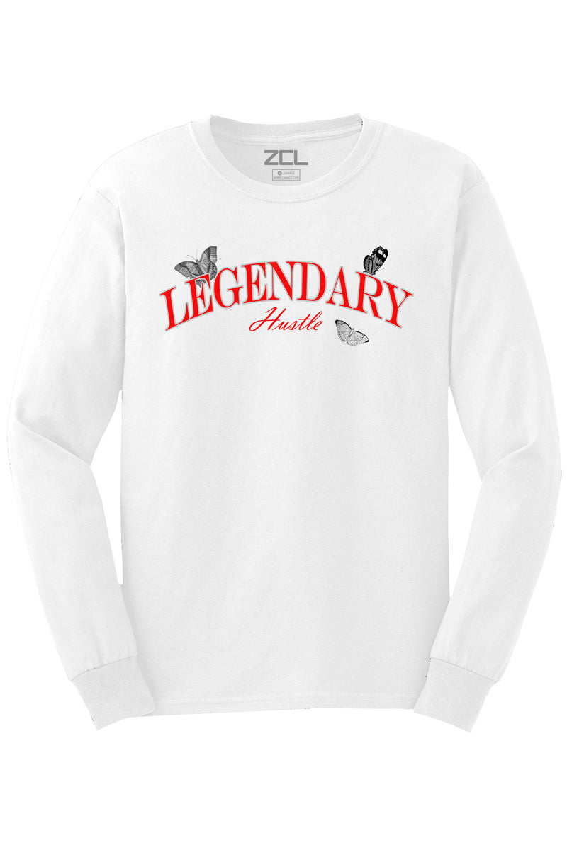Legendary Long Sleeve Tee (Red - Grey Logo) - Zamage