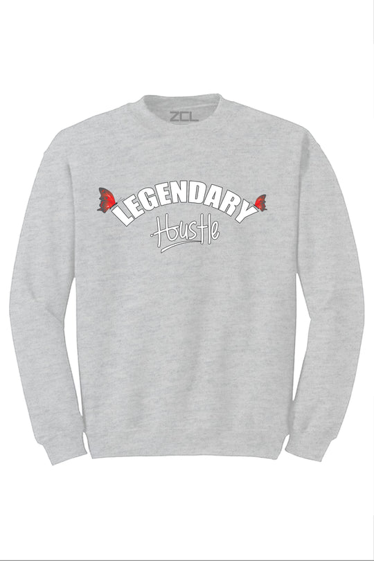 Legendary Hustle Crewneck Sweatshirt (White Logo) - Zamage