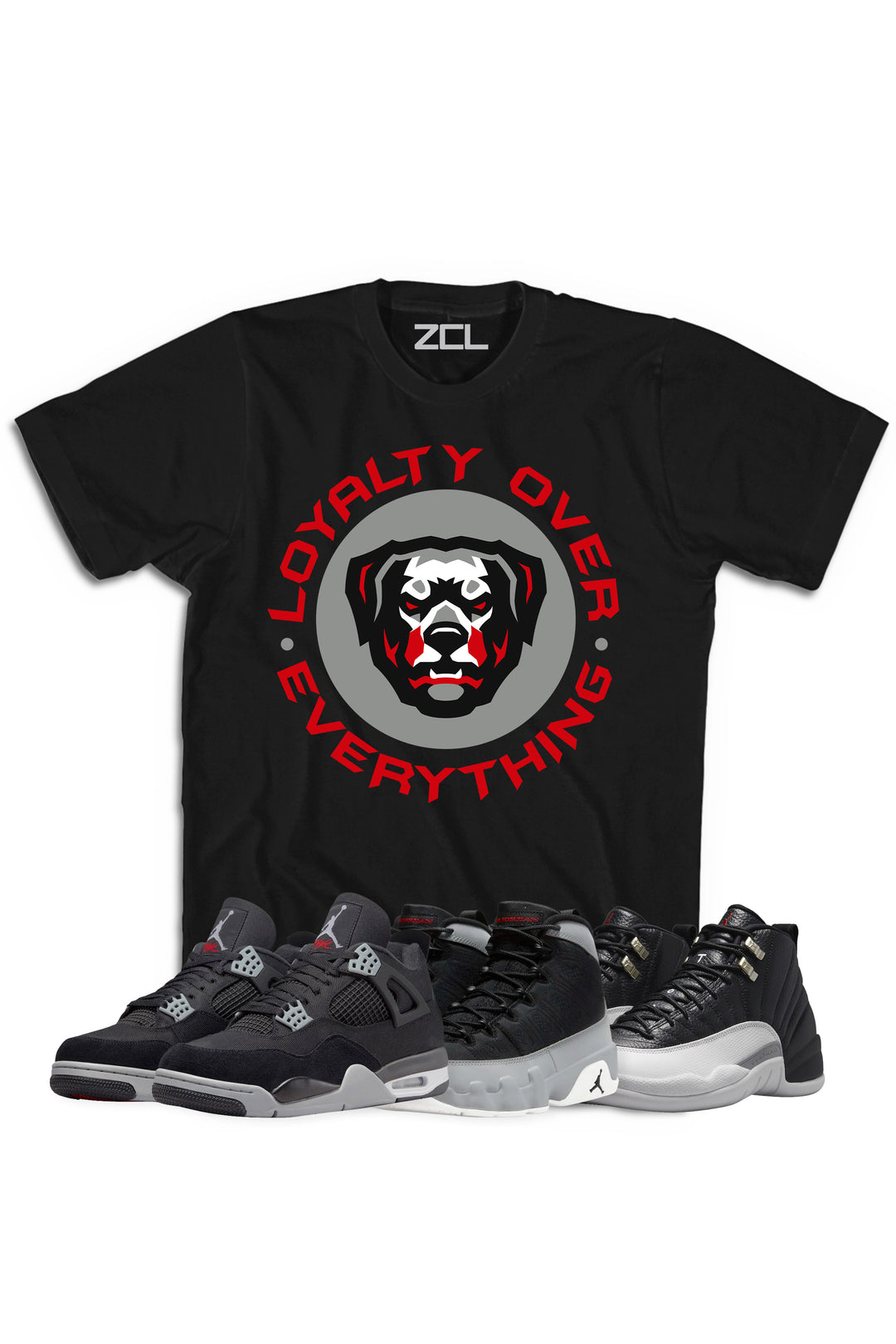 Air Jordan "Loyalty Over Everything" Tee Black Canvas - Zamage