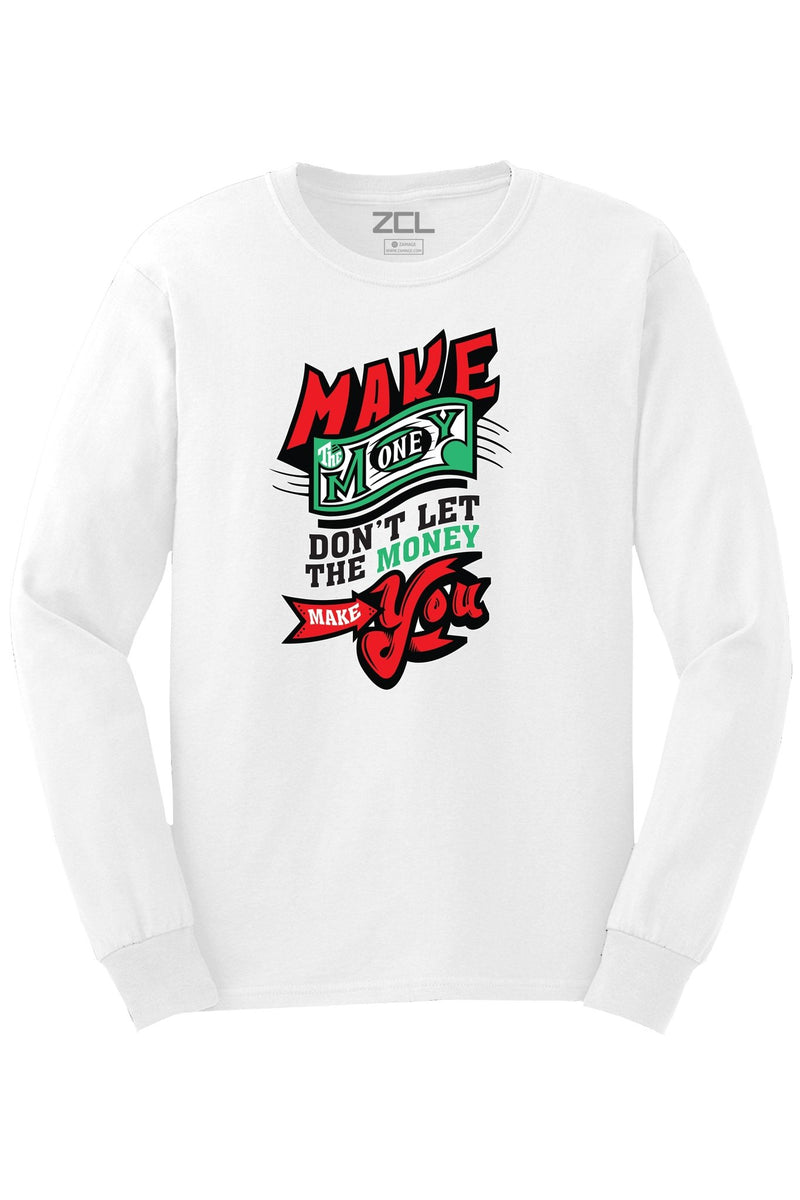 Make Money Long Sleeve Tee (Multi Color Logo) - Zamage