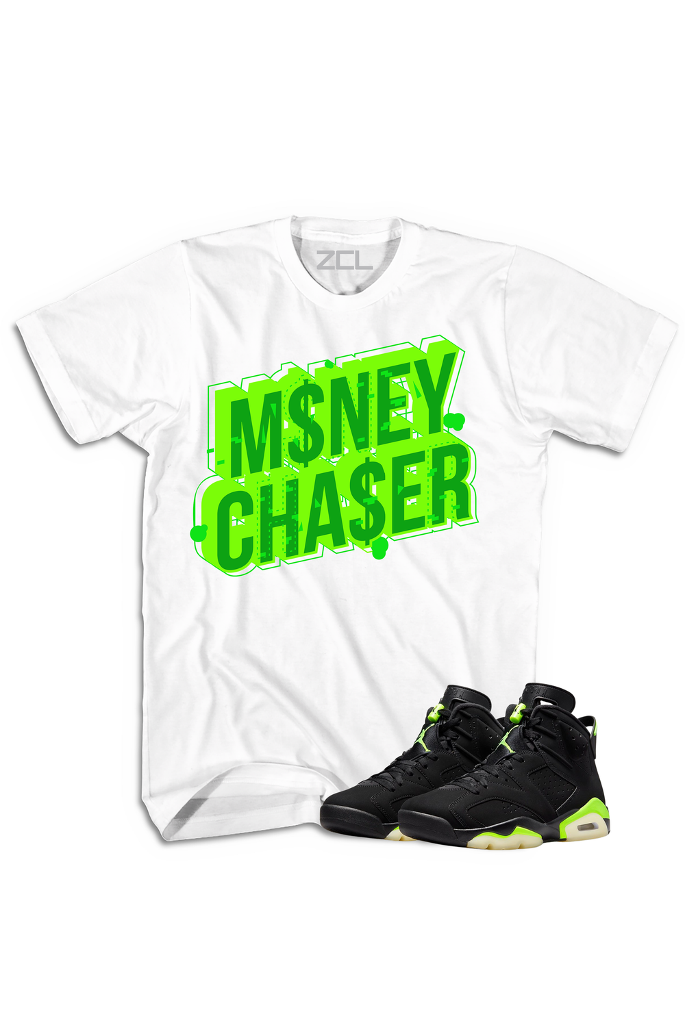 Air Jordan 6 "Money Chaser" Tee (Electric Green) - Zamage