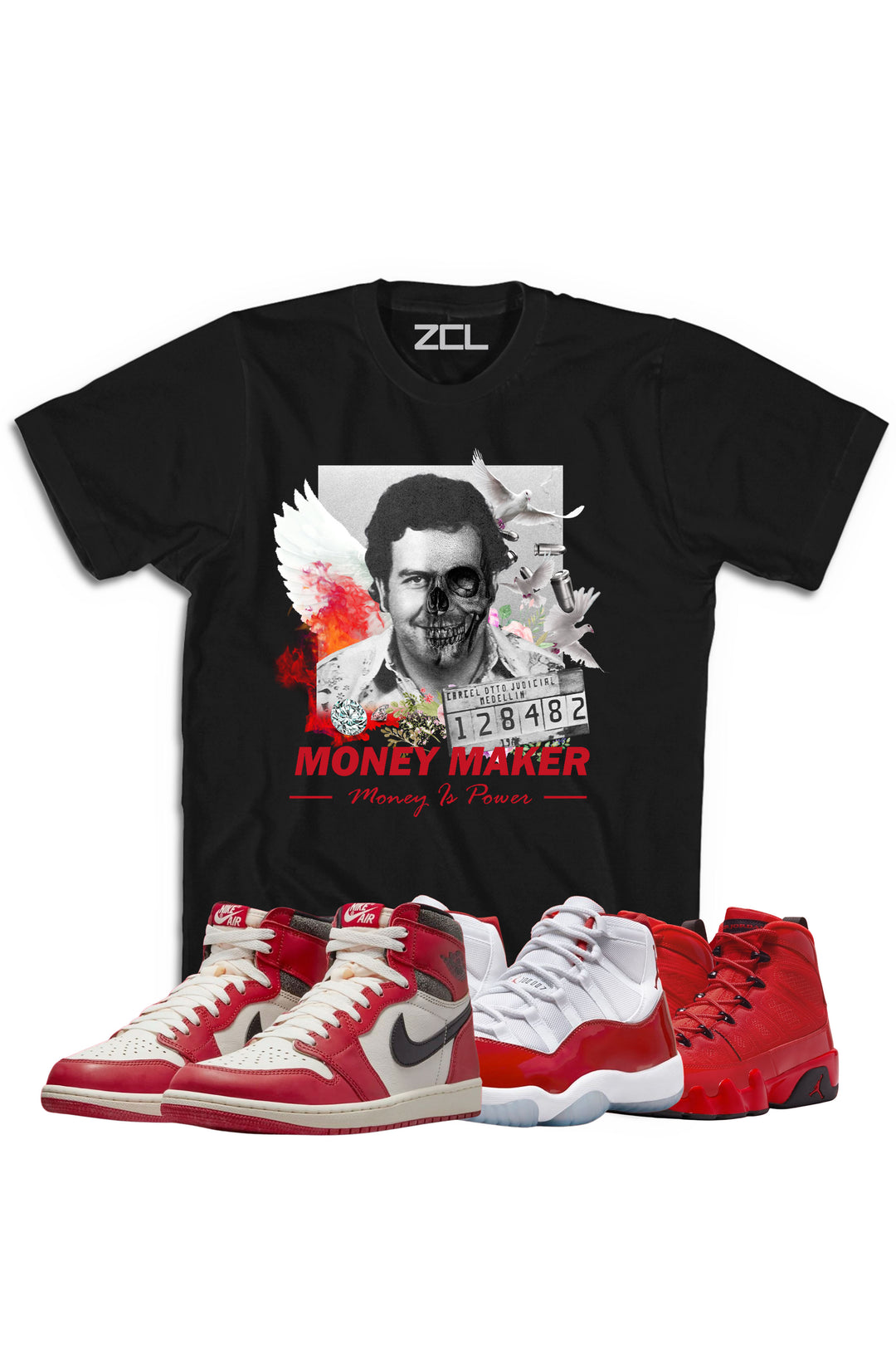 Air Jordan "Money Maker" Tee Lost & Found - Cherry Red - Zamage