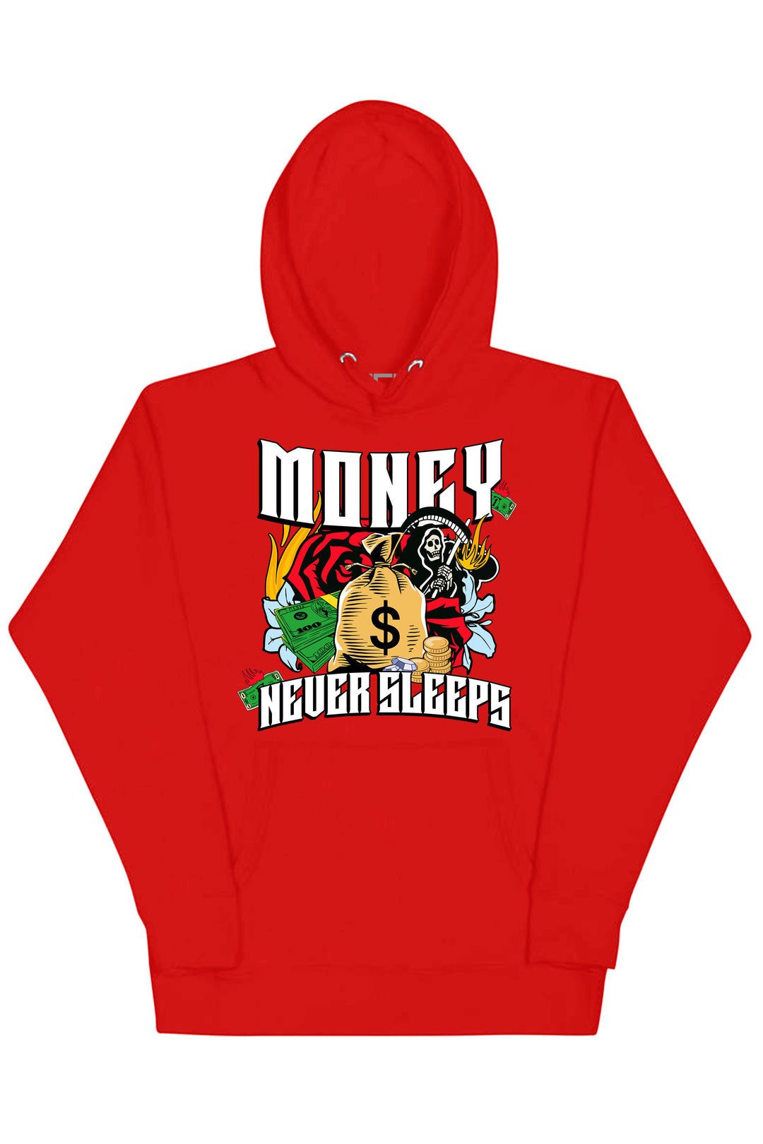 Money Never Sleeps Hoodie (Multi Color Logo) - Zamage