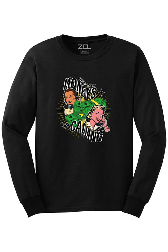 Moneys Calling Long Sleeve Tee (Multi Color Logo) - Zamage