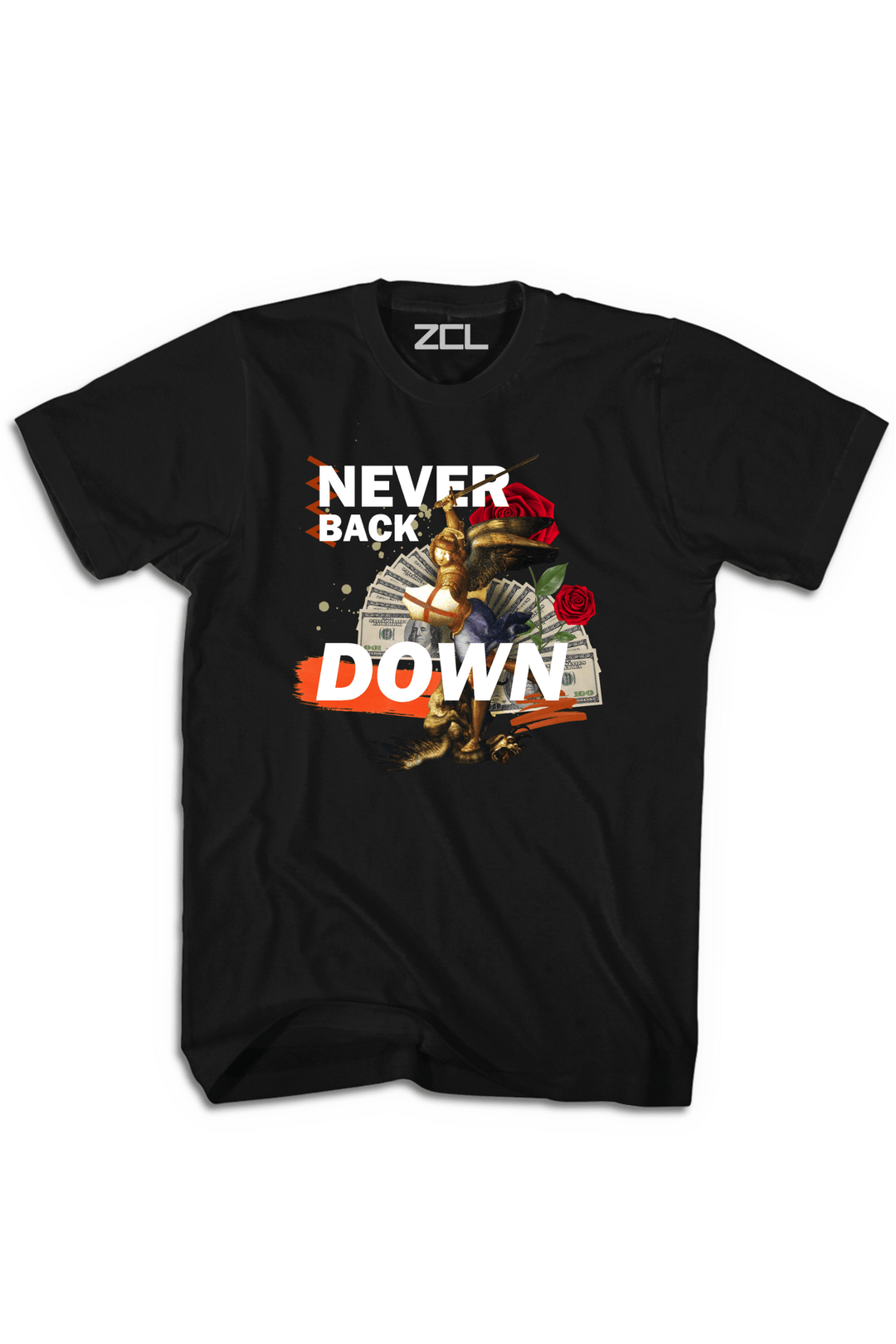 Never Back Down Tee Black - Zamage