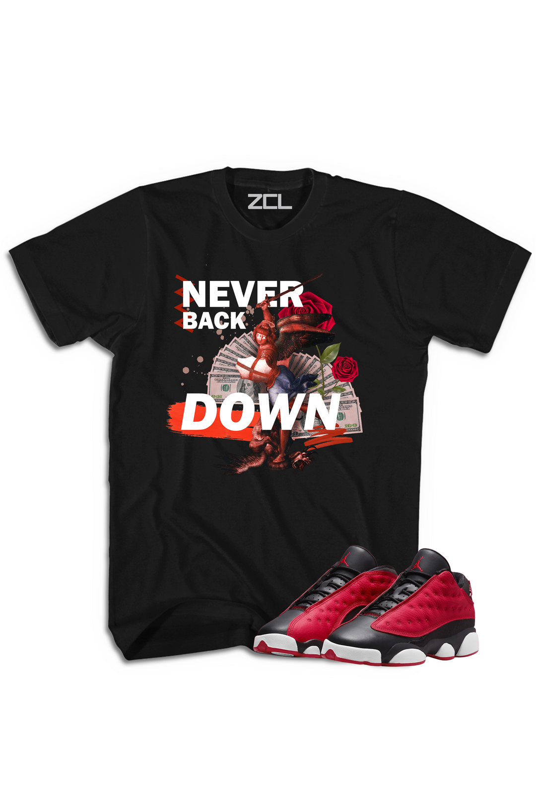 Air Jordan 13 Low "Never Back Down" Tee Very Berry - Zamage