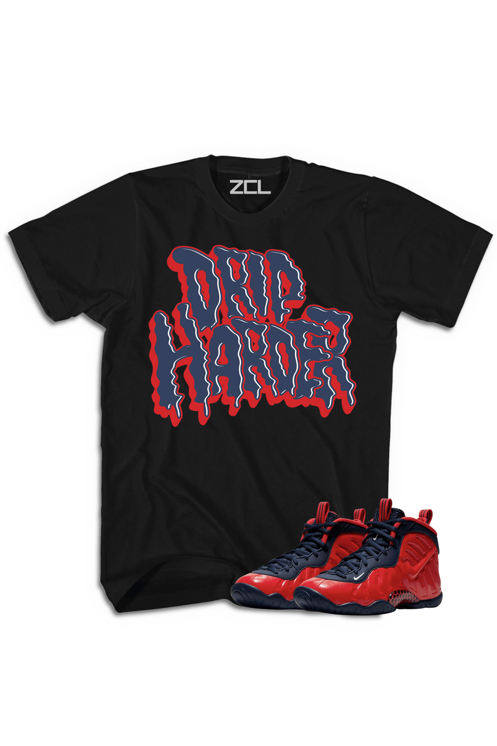 Nike Air Foamposite Pro USA "Drip Harder" Tee (Crimson) - Zamage