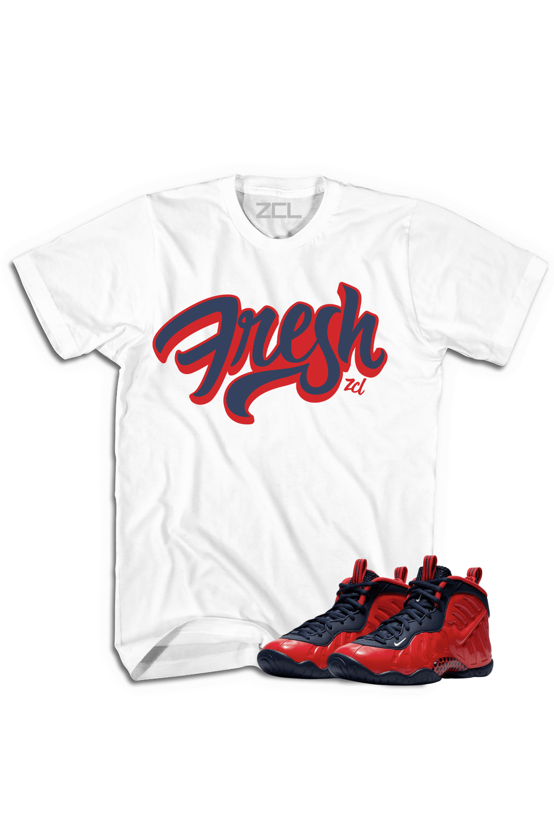 Nike Air Foamposite Pro USA "Fresh" Tee (Crimson) - Zamage