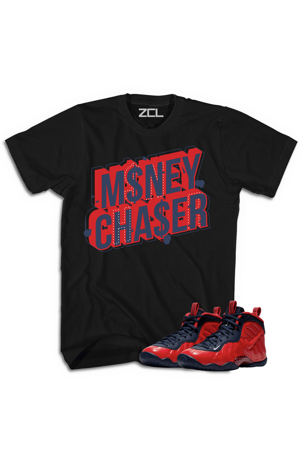 Nike Air Foamposite Pro USA "Money Chaser" Tee (Crimson) - Zamage