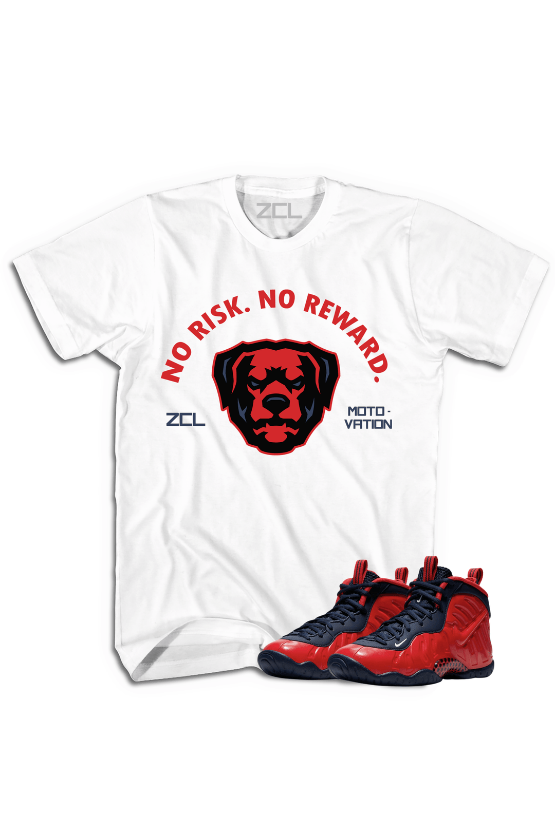 Nike Air Foamposite Pro USA "No Risk No Reward" Tee (Crimson) - Zamage