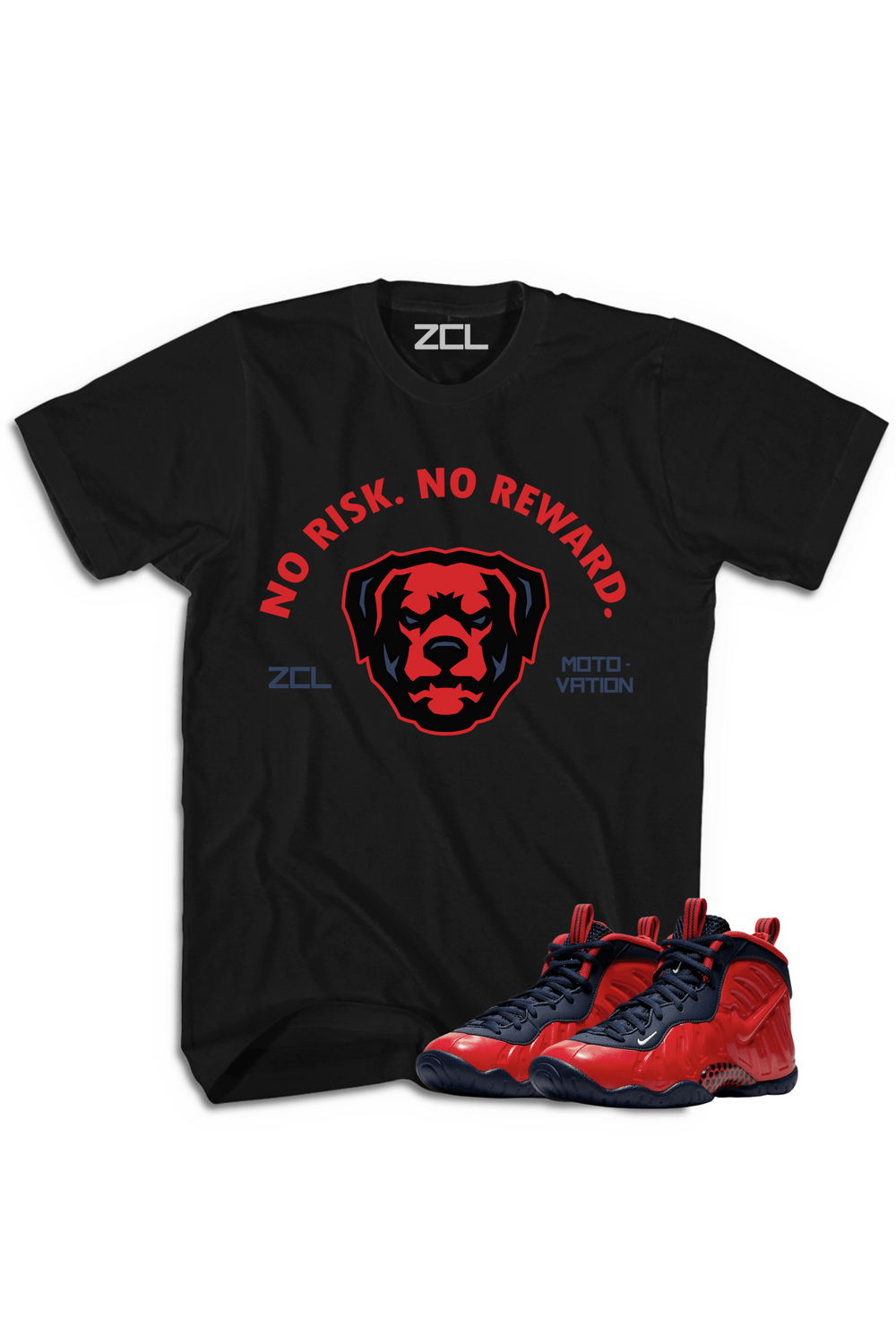 Nike Air Foamposite Pro USA "No Risk No Reward" Tee (Crimson) - Zamage