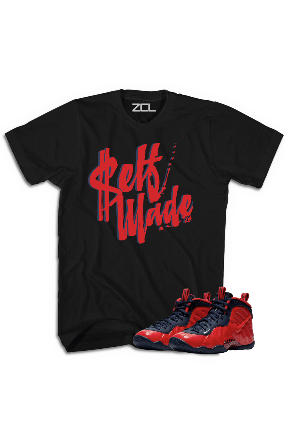 Nike Air Foamposite Pro USA "Self Made" Tee (Crimson) - Zamage