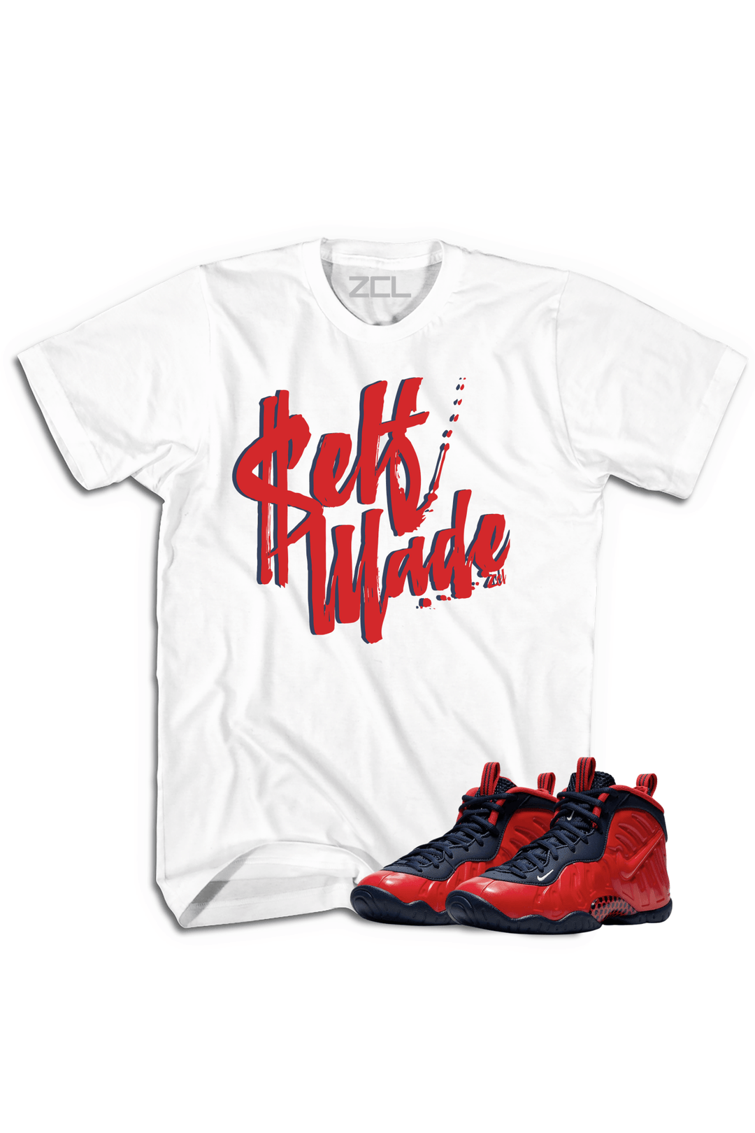 Nike Air Foamposite Pro USA "Self Made" Tee (Crimson) - Zamage