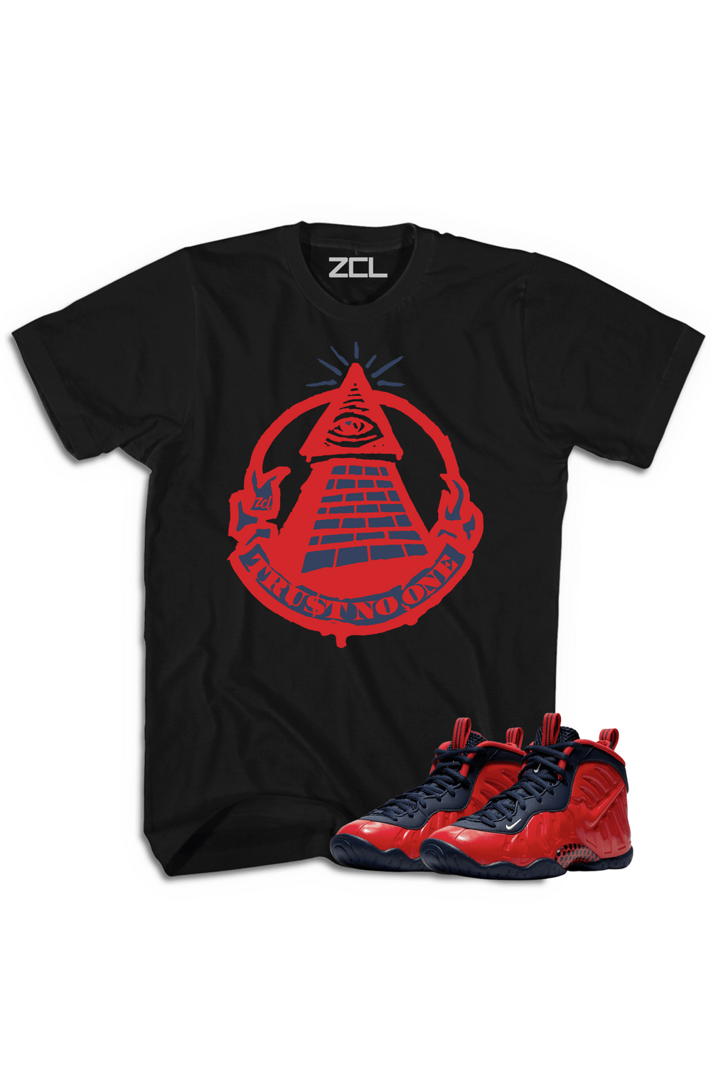 Nike Air Foamposite Pro USA "Trust No One" Tee (Crimson) - Zamage