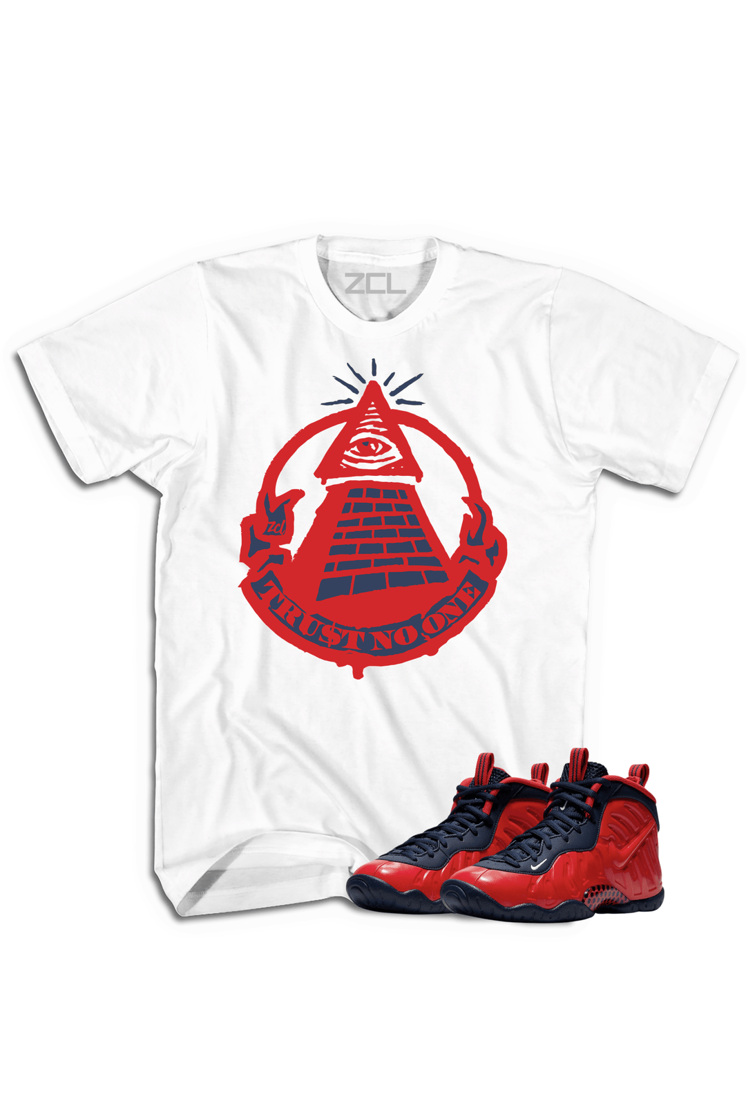 Nike Air Foamposite Pro USA "Trust No One" Tee (Crimson) - Zamage