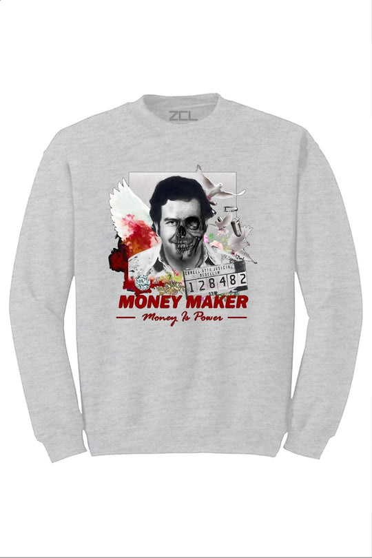 Official Money Maker Crewneck Sweatshirt (Red Logo) Limited - Zamage