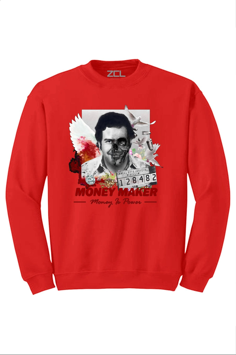 Official Money Maker Crewneck Sweatshirt (Red Logo) Limited - Zamage