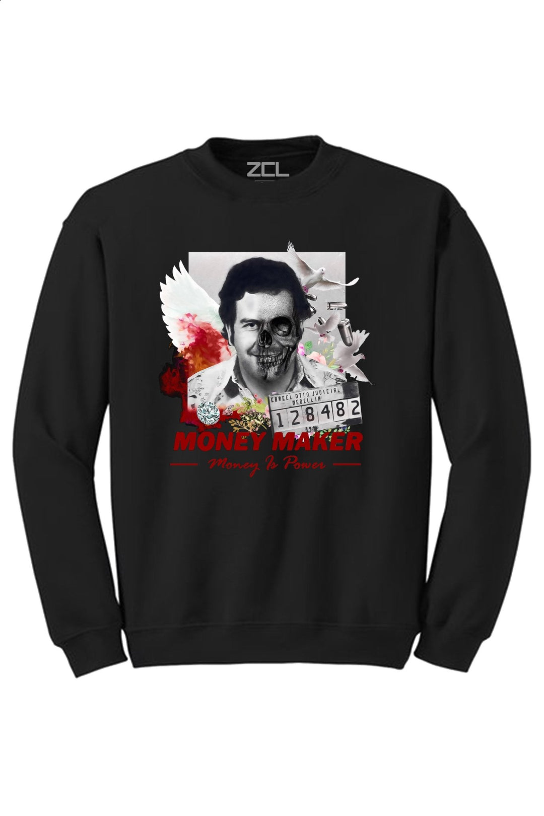 Official Money Maker Crewneck Sweatshirt (Red Logo) Limited - Zamage
