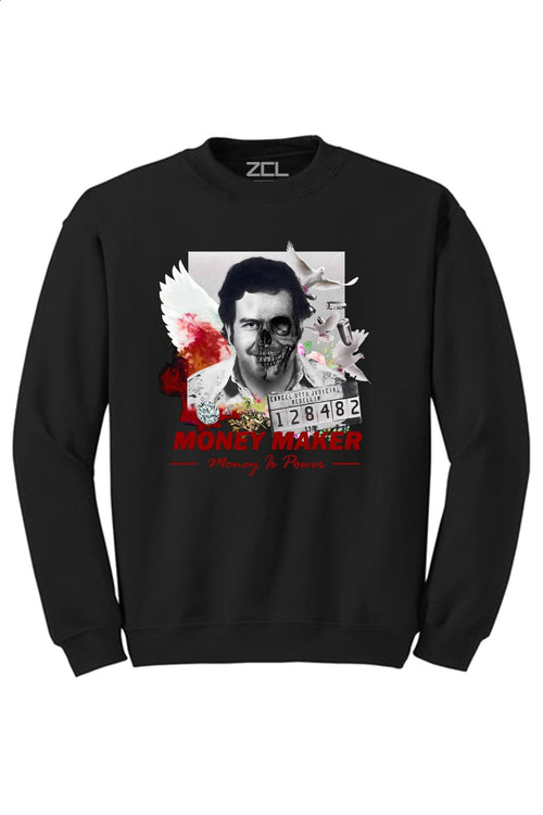 Official Money Maker Crewneck Sweatshirt (Red Logo) Limited - Zamage