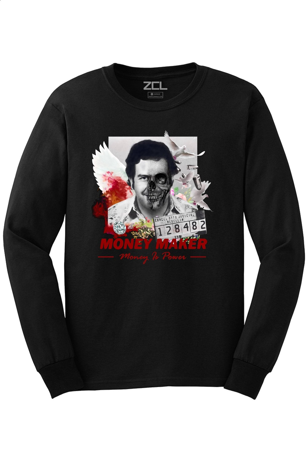 Official Money Maker Long Sleeve Tee (Red Logo) Limited - Zamage