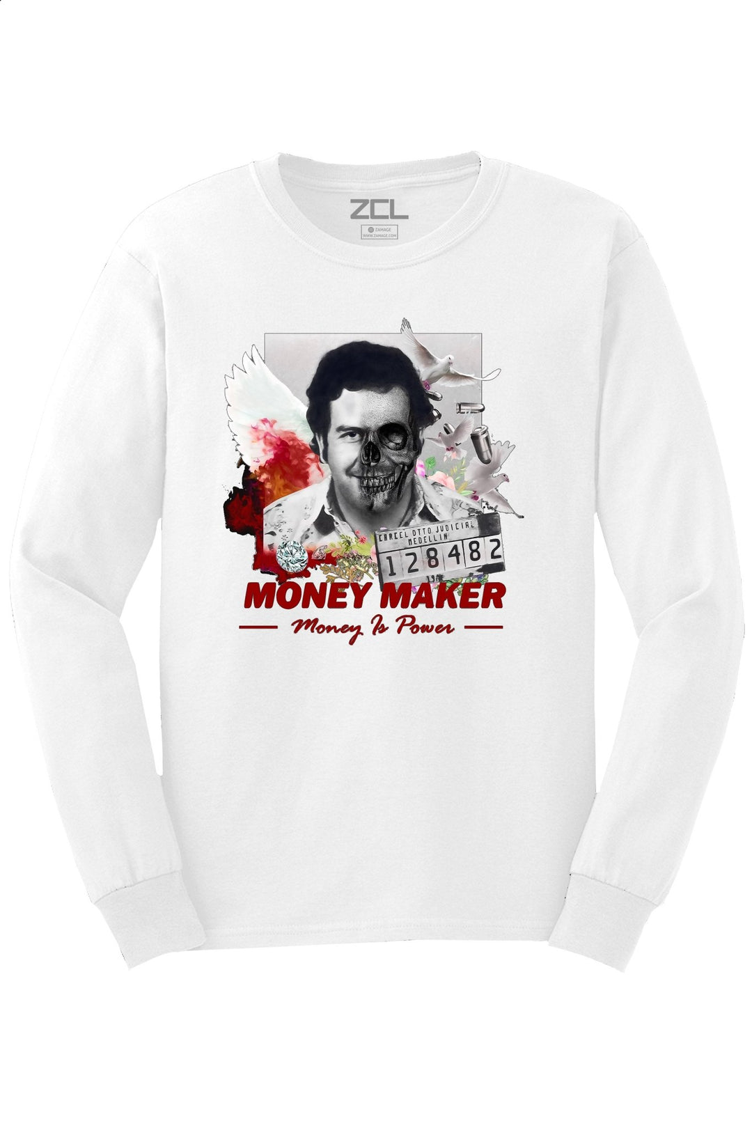 Official Money Maker Long Sleeve Tee (Red Logo) Limited - Zamage