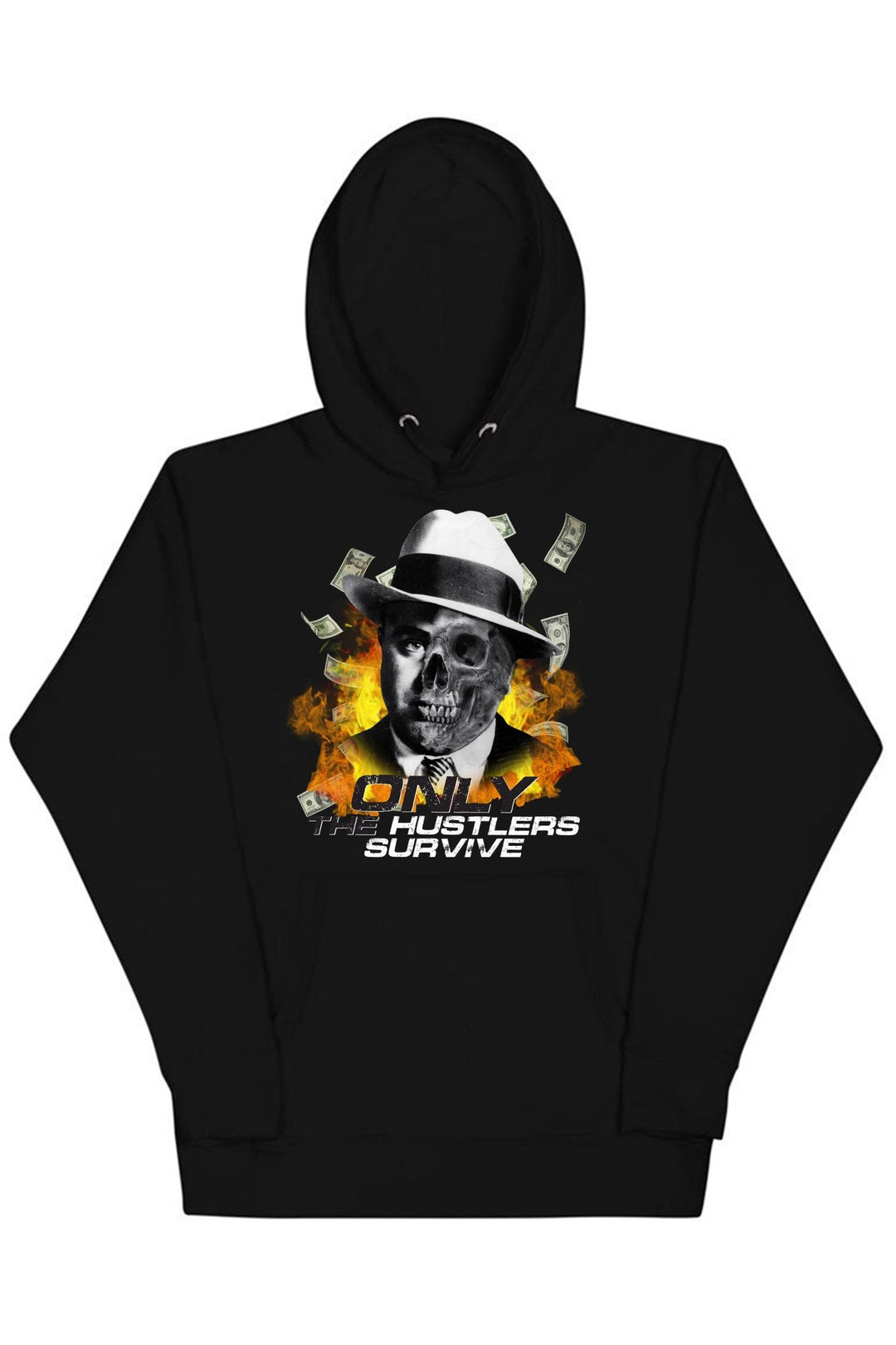 Only The Hustlers Survive Hoodie (Multi Color Logo) - Zamage