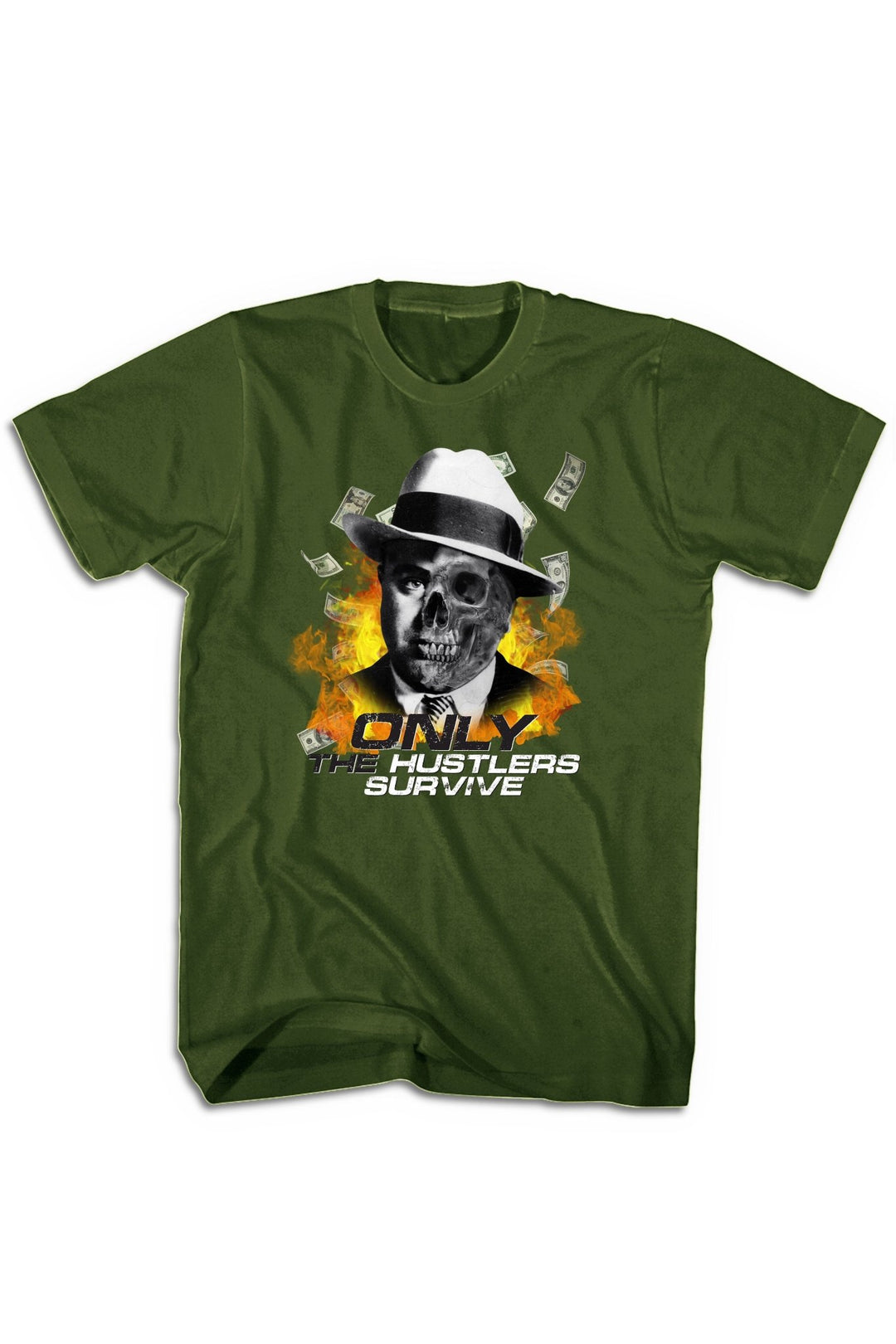 Only The Hustlers Survive Tee (Multi Color Logo) - Zamage
