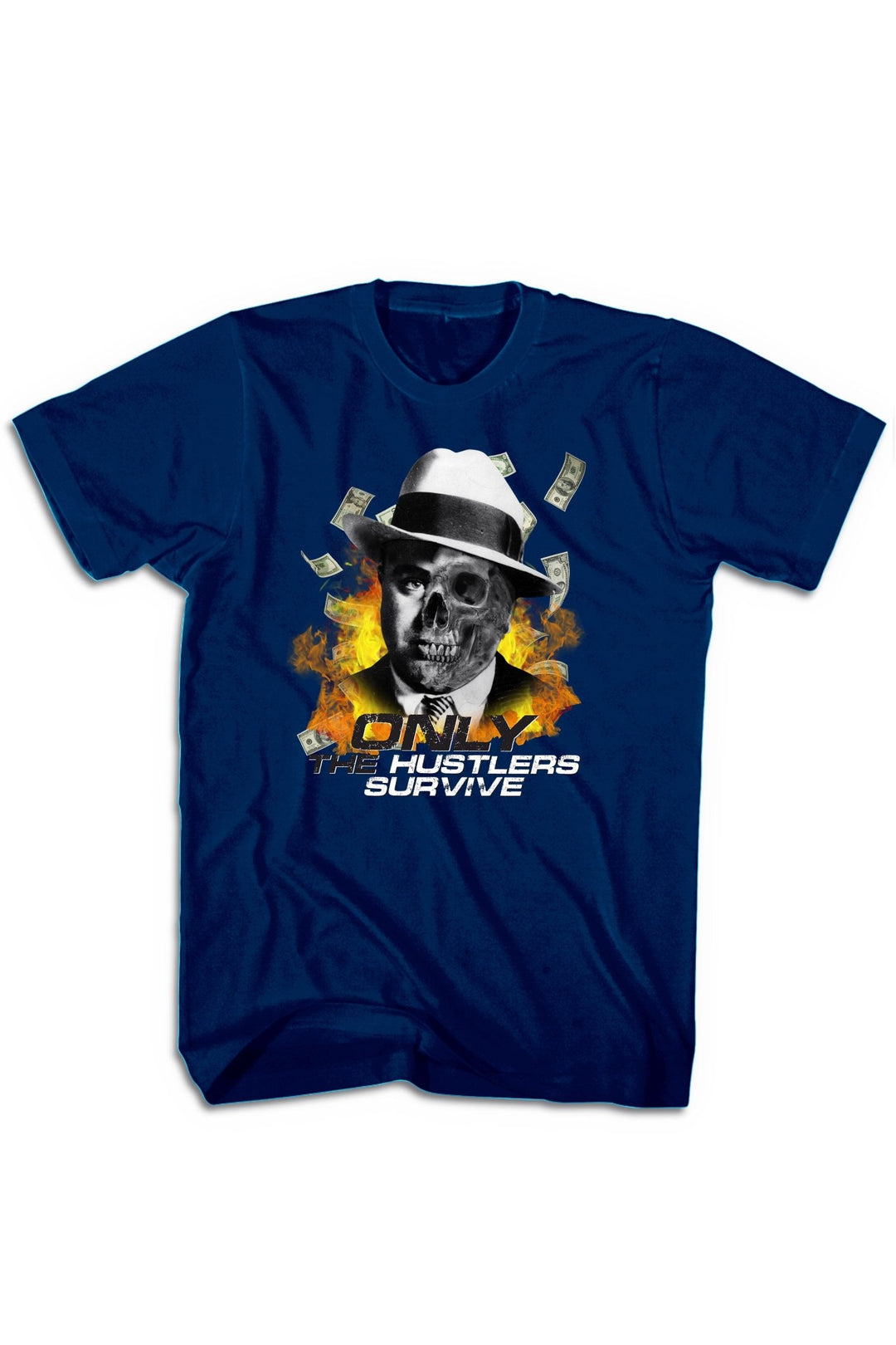 Only The Hustlers Survive Tee (Multi Color Logo) - Zamage