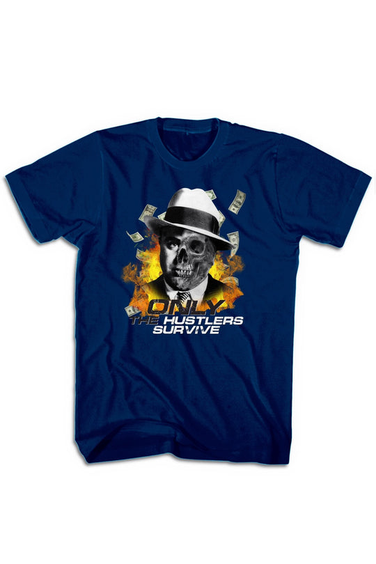 Only The Hustlers Survive Tee (Multi Color Logo) - Zamage