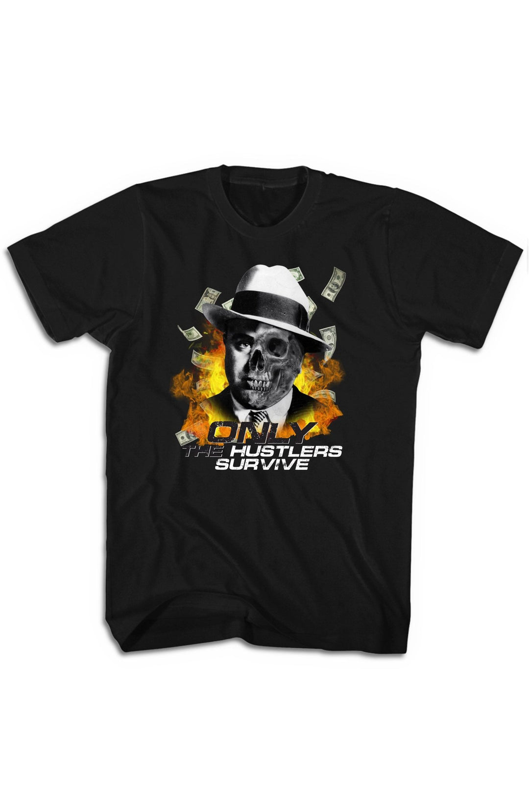 Only The Hustlers Survive Tee (Multi Color Logo) - Zamage