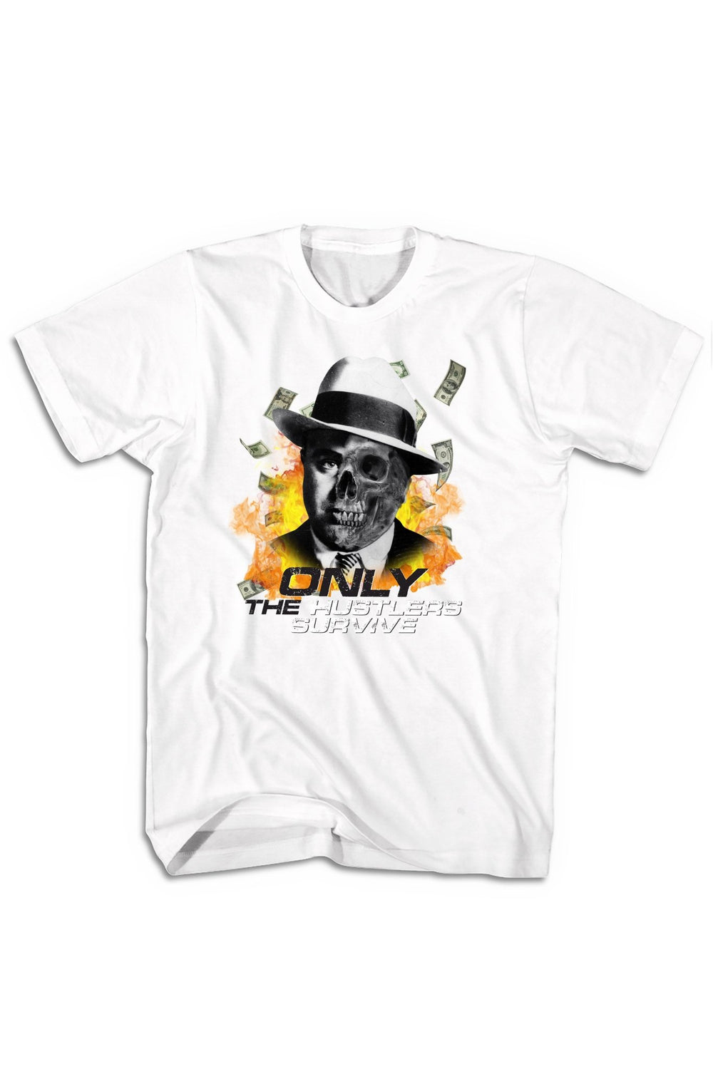 Only The Hustlers Survive Tee (Multi Color Logo) - Zamage