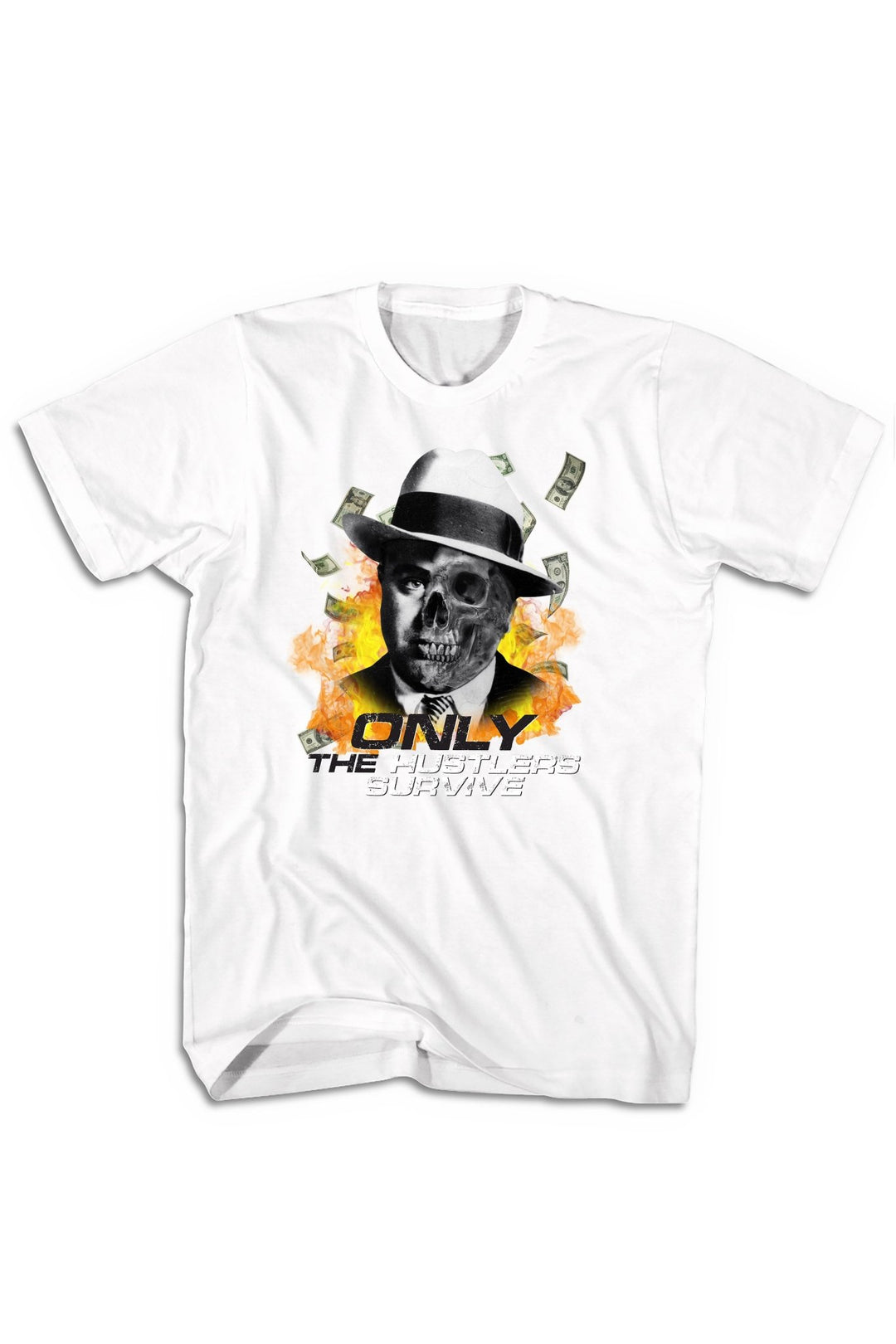 Only The Hustlers Survive Tee (Multi Color Logo) - Zamage
