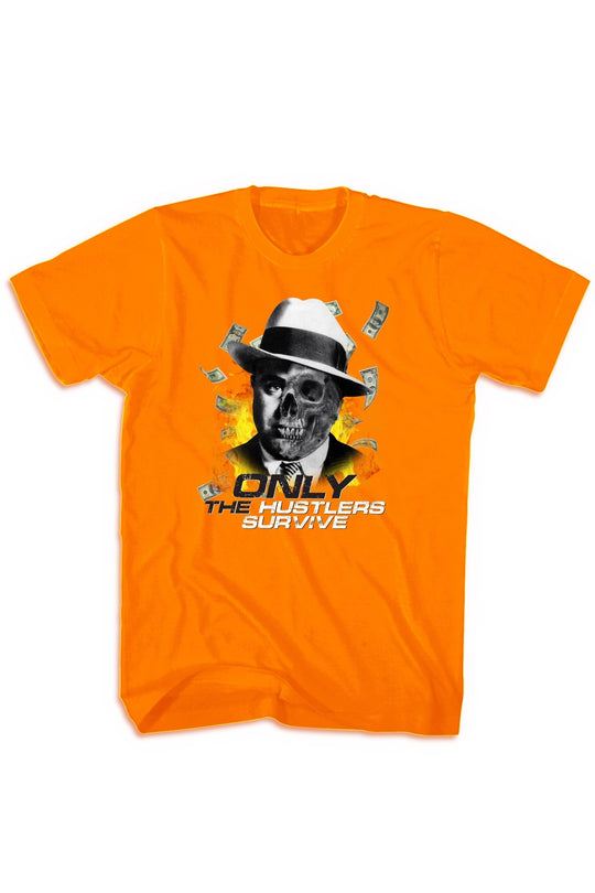 Only The Hustlers Survive Tee (Multi Color Logo) - Zamage
